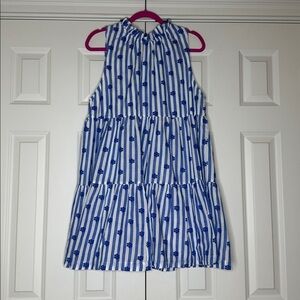 Beau & Ro Striped Floral Dress SzXL